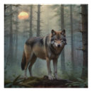 Recherche de loup de forêt posters Pour lui