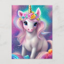 Recherche de licorne kawaii cartes postales Imaginaire