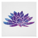 Recherche de fleur de lotus bleu posters Aquarelle