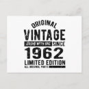 Recherche de 1962 anniversaire cartes Vintage