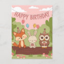 Recherche de animaux forêt postales anniversaire cartes Renard