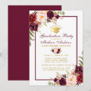 Zoek naar burgundy graduation invitations Vintage
