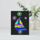 Recherche de bateaux à voile cartes postales Coloré
