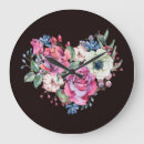 Recherche de coeur floral horloges Aquarelle
