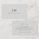 Recherche de linge cartes visite Monogramme