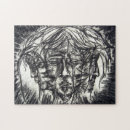 Recherche de dessin visage puzzles Abstrait