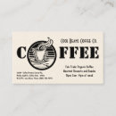 Recherche de boisson de café express cartes visite Barman