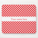 Recherche de point rouge tapis souris Blanc