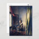 Recherche de lettre de lecture cartes postales Johannes vermeer