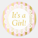 Recherche de rose et or autocollants C'est une fille