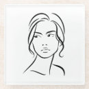 Recherche de visage femme dessous de verres Dessin