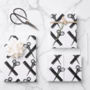 Recherche de coiffeur papier cadeau Noir et blanc