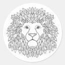 Recherche de style de zen griffonnage autocollants Lion