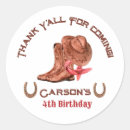 Recherche de petit cowboy autocollants Fête d'anniversaire