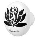 Recherche de fleur lotus de boutons et poignées de porte Yoga