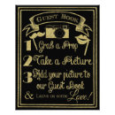 Recherche de signe de partie posters Noir et or
