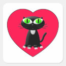 Recherche de le chat noir autocollants Coeur