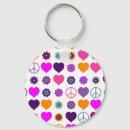 Recherche de peace sign porteclés Retro