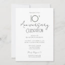 Recherche de mariage anniversaire invitations Noir et blanc