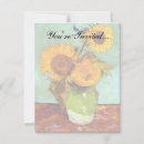 Recherche de tournesols de van gogh invitations Jaune