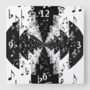 Recherche de notes musique horloges Noir et blanc