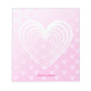 Recherche de coeurs blancs blocsnotes Rose