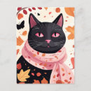 Recherche de le chat noir cartes postales Rose