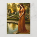 Recherche de femme dans le jardin cartes postales Fleurs