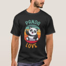 Recherche de panda drôle tshirts Noir et blanc