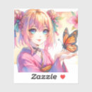 Recherche de anime girl autocollants Papillon