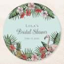 Recherche de fleurs tropicales dessous de verres Flamant