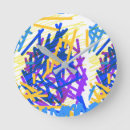 Recherche de éclaboussure de peinture horloges Abstrait
