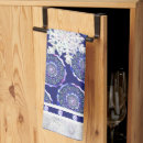 Recherche de motif vintage cuisine linges Bleu marine