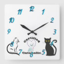 Recherche de chatons mignons horloges Chat noir