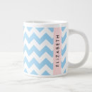 Recherche de zigzag bleu tasses Motif géométrique