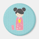 Recherche de poupée de kokeshi magnets Japonais