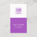 Recherche de initiales personnelles cartes visite Minimaliste