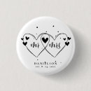 Recherche de mr and mrs badges Black and white