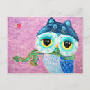 Recherche de hibou de vacances cartes postales Animal