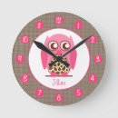 Recherche de hibou rose horloges Oiseau