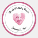 Recherche de watercolor baby autocollants Baby shower non sexiste