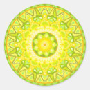 Recherche de mandala vert autocollants Jaune