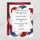 Recherche de blanc bleu rouge mariage invitations Floral