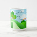 Zoek naar landschap mokken Illustratie
