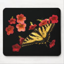 Recherche de papillon rouge tapis souris Fleurs