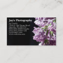 Recherche de lilac cartes visite Photographe