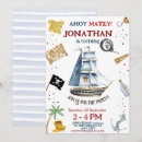 Recherche de partie de chasse au trésor invitations De bateau pirate