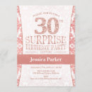 Recherche de partie 30ème surprise invitations Rose