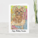 Recherche de terrier cairn vœux cartes Aquarelle
