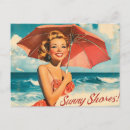 Recherche de vintage pin up cartes postales Plage